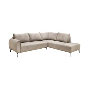 ΚΑΝΑΠΕΣ Velton ΔΕΞΙΑ ΓΩΝΙΑ ΚΡΕΜ ΧΡΩΜΑ 275x225x85εκ 1