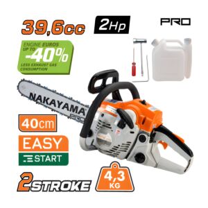 NAKAYAMA PRO PC4100 Αλυσοπριονο Βενζινης 2Hp,39,6Cc, Λαμα 40Cm, 3/8"Lp 1,3Mm 56Links 1