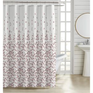 ΚΟΥΡΤΙΝΑ ΜΠΑΝΙΟΥ ΠΟΛΥΕΣΤΕΡΙΚΗ 180x200εκ 90gsm ΜΕ 12 ΚΡΙΚΟΥΣ ΜΕ ΣΧΕΔΙΟ ΦΥΛΛΑ ΣΕ ΑΠΟΧΡΩΣΗ ΣΑΠΙΟΥ ΜΗΛΟΥ ANKOR 1
