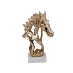 ΕΠΙΤΡΑΠΕΖΙΑ ΔΙΑΚΟΣΜΗΤΙΚΗ ΦΙΓΟΥΡΑ Horse ΑΝΤΙΚΕ ΧΡΥΣΟ ΧΡΩΜΑ 18x14x26εκ 1