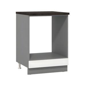 ΣΤΟΙΧΕΙΟ ΚΟΥΖΙΝΑΣ PETRA D60 UR ΓΚΡΙ ΓΡΑΦΙΤΗΣ-ΛΕΥΚΟ HIGH GLOSS FOIL-ΓΚΡΙ MAT FOIL 60x55x82εκ 1