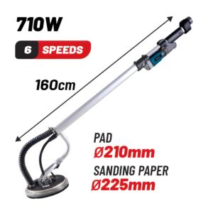 BORMANN Pro BDS7300 Τριβείο Γυψοσανίδας 710W, LED 1000-2100rpm,160cm,225mm 1
