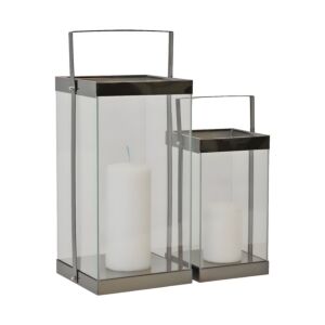 ΦΑΝΑΡΙΑ INOX ΣΕΤ ΤΩΝ 2 ΤΕΜΑΧΙΩΝ ΣΕ ΜΑΥΡΟ ΧΡΩΜΑ ANKOR 1