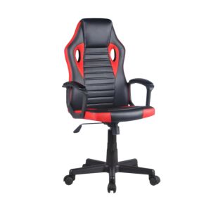 ΚΑΡΕΚΛΑ GAMING 5630 ΜΑΥΡΗ-ΚΟΚΚΙΝΗ ΔΕΡΜΑΤΙΝΗ 61x55x120εκ 1