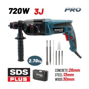 BORMANN Pro BPH2900 Σκαπτικό Περιστροφικό Πιστολέτο SDS-PLUS 720W,3J 1