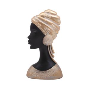 ΕΠΙΤΡΑΠΕΖΙΑ ΔΙΑΚΟΣΜΗΤΙΚΗ ΦΙΓΟΥΡΑ FL98738 African lady ΜΑΥΡΟ-ΧΡΥΣΟ ΧΡΩΜΑ 12x7x23εκ 1