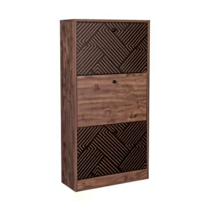 ΠΑΠΟΥΤΣΟΘΗΚΗ "Home" 1873 ΜΕ 3 ΜΑΥΡΗ GREY OAK-ΜΑΥΡΗ 60*23.5*117 1