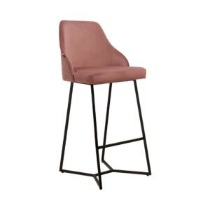 ΣΚΑΜΠΟ ΜΠΑΡ Hilda ΑΝΤΙΚΕ ΡΟΖ ΧΡΩΜΑ ΥΦΑΣΜΑΤΟΣ 48x43x104εκ 1