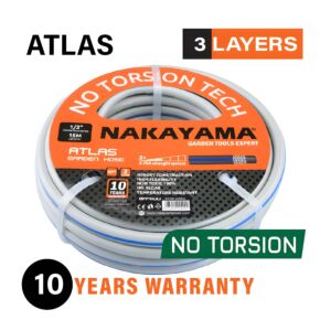 NAKAYAMA GH4300 Λάστιχο Atlas 3 Επιστρώσεις 50m 1/2'' 1