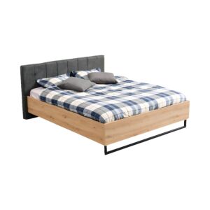 ΚΡΕΒΑΤΙ SARDINIA 160 ARTISAN OAK / ΜΑΥΡΟ 177.5x212x94εκ 1