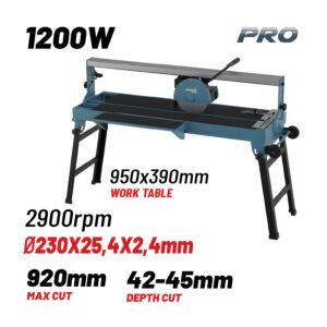 BORMANN Pro BTC3300 Κόφτης Πλακιδίων 1200W Υγράς Κοπής Φ230x25.4x2,4mm, Κοπή 920mm 1