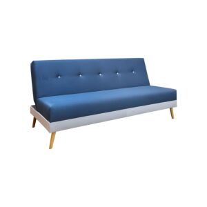 ΚΑΝΑΠΕΣ-ΚΡΕΒΑΤΙ Napster DENIM ΥΦΑΣΜΑ ΜΕ ΓΚΡΙ ΡΙΓΑ 180x80x95εκ 1