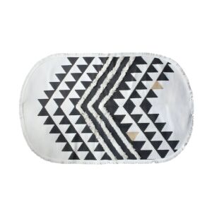 ΧΑΛΙ ΟΒΑΛ 733 ΜΑΥΡΟ ΜΠΕΖ ΥΦΑΣΜΑ 90x150εκ rxt 1