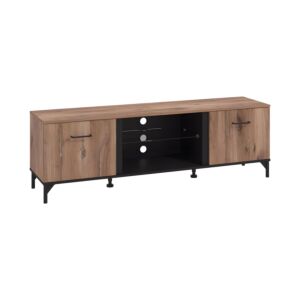 ΕΠΙΠΛΟ TV CORSICA 170 FLAGSTAFF OAK-ΜΑΥΡΟ 170,5x42x53,5εκ 1