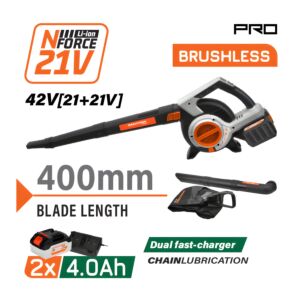NAKAYAMA Pro EC1715X44 Φυσητήρας Απορροφητήρας Μπαταρίας 42V,Brushless,2x4Ah,5 Ταχύτητες,288km/h 1