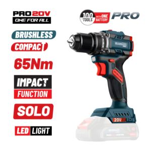 BORMANN Pro BBP5400 Δραπαν/βιδο Κρουστικό,Compact,Brushless 20V, Li-Ion, 65Nm με 2 Ταχύτητες 1