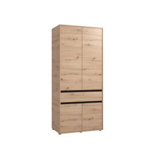 ΝΤΟΥΛΑΠΑ CORBETT 2K1F h211 ARTISAN OAK/ΜΑΥΡΟ ΜΑΤ ΧΡΩΜΑ 93x55x211εκ 1