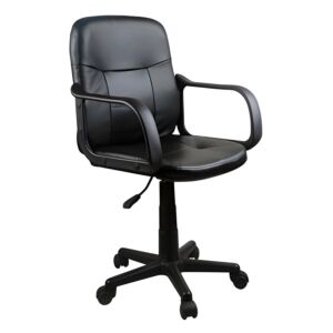ΚΑΡΕΚΛΑ ΓΡΑΦΕΙΟΥ ΜΕ ΜΠΡΑΤΣΑ 6808L ΔΕΡΜΑΤΙΝΗ 55x51x84/96εκ 1