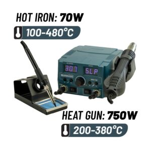 BORMANN BSG1750 Σταθμός Κόλλησης 750W με Ρύθμιση Θερμοκρασίας 100°C-480°C 1