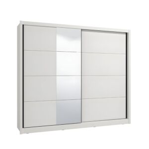 ΝΤΟΥΛΑΠΑ ΜΕ ΚΑΘΡΕΦΤΗ ALBI 245 ΛΕΥΚΟ ΧΡΩΜΑ 245x60x216εκ 1