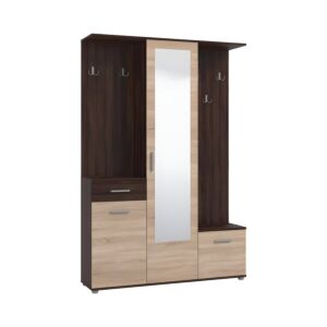 ΣΤΑΝΤ ΧΩΛ ΚΑΙ ΠΑΠΟΥΤΣΟΘΗΚΗ MARTIN DARK SONOMA/SONOMA 133,5x33x197,5εκ fxtr 1