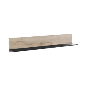 ΡΑΦΙ ΤΟΙΧΟΥ UMBRIA ZP GREY OAK-ΜΑΥΡΟ 137x19x24εκ m.b.r 1