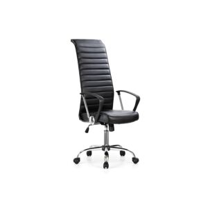 ΚΑΡΕΚΛΑ ΓΡΑΦΕΙΟΥ ΜΑΥΡΗ ΔΕΡΜΑΤΙΝΗ SP-6351-6 57x60x117-127εκ 1