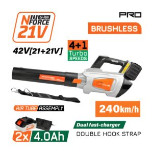NAKAYAMA Pro EC1719X44 Φυσητήρας Brushless Mπαταρίας 42V,Li-Ion,2x4.0Ah,240km/h 1