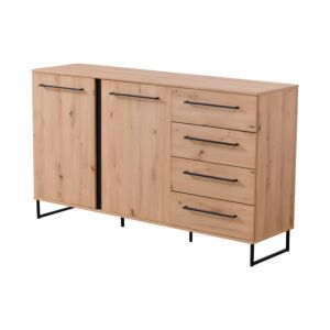 ΚΟΜΟΤΑ-ΜΠΟΥΦΕΣ SARDINIA 3K4F ARTISAN OAK / ΜΑΥΡΟ 159x42x92.5εκ srd 1