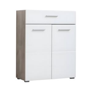 ΚΟΜΟΤΑ-ΜΠΟΥΦΕΣ Beny 2K1F GREY OAK-ΛΕΥΚΗ ΛΑΚΑ 79x35x97,5εκ 1