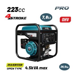 BORMANN Pro BGB4045 Γεννήτρια Βενζίνης Inverter Ανοιχτού Τύπου 350W, 223c 1