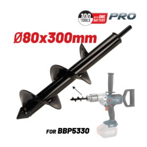 BORMANN Pro BBP5331 Αρίδα Δραπάνου Φ80mm,Μήκος 300mm 1