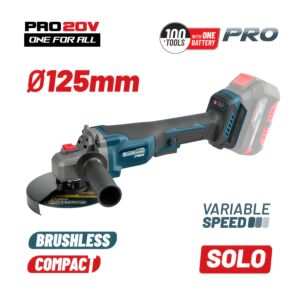 BORMANN Pro BBP3650 Γωνιακός Τροχός Brushless Ρυθμιζόμενος 20V, Li-Ion, SOLO 1