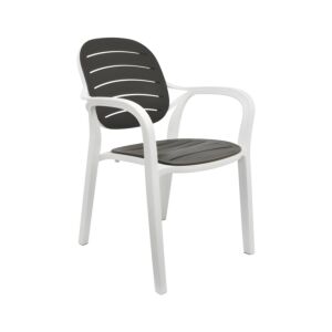 ΚΑΡΕΚΛΑ ΚΗΠΟΥ Rusty ΛΕΥΚΟ-ΑΝΘΡΑΚΙ ΧΡΩΜΑ 57,5x58x84εκ 1