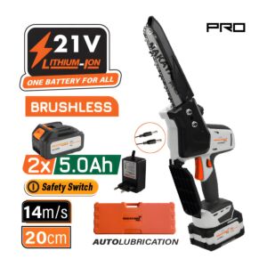 NAKAYAMA Pro EC1520 Κλαδ Αλυσοπρίονο 21V, Brushless, Λάμα 20cm,1/4"1.1mm 47οδ,2x5Ah,1.4kg 1