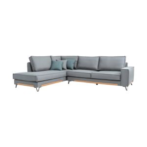 ΚΑΝΑΠΕΣ Loftio ΑΡΙΣΤΕΡΗ ΓΩΝΙΑ ΓΚΡΙ ΧΡΩΜΑ 280x220x95εκ 1
