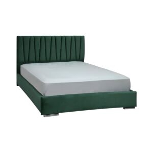 ΔΙΠΛΟ ΚΡΕΒΑΤΙ Palermo ΠΡΑΣΙΝΟ ΧΡΩΜΑ ΥΦΑΣΜΑΤΟΣ 175x214x115εκ (160x200) 1