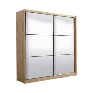 ΝΤΟΥΛΑΠΑ NAVARA ME ΚΑΘΡΕΦΤΗ 215 2 OG ARTISAN OAK 213x60x215,5εκ 1