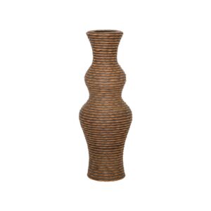 ΔΙΑΚΟΣΜΗΤΙΚΟ ΒΑΖΟ FL378 PU RATTAN ΓΚΡΙ-ΦΥΣΙΚΟ ΧΡΩΜΑ 60εκ 1
