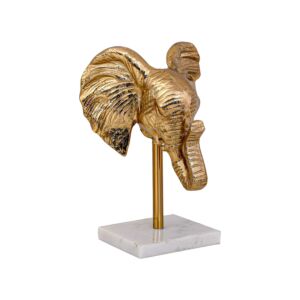 ΕΠΙΤΡΑΠΕΖΙΑ ΔΙΑΚΟΣΜΗΤΙΚΗ ΦΙΓΟΥΡΑ Elephant Head ΑΝΤΙΚΕ ΧΡΥΣΟ ΧΡΩΜΑ 17x14x24εκ 1