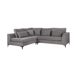ΓΩΝΙΑΚΟΣ ΚΑΝΑΠΕΣ Albert ΣΚΟΥΡΟ ΓΚΡΙ ΧΡΩΜΑ 273x220x96εκ 1