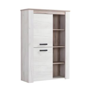 ΒΙΤΡΙΝΑ Kent POP Ν GREY OAK-WHITE OAK 99x36x146εκ knt 1