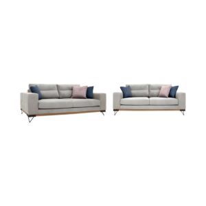 ΣΕΤ ΣΑΛΟΝΙ Monaco 2Θ+3Θ ΑΝΟΙΧΤΟ ΓΚΡΙ 180x95x95+230x95x95εκ 1