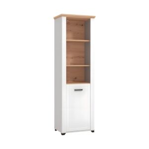 ΒΙΤΡΙΝΑ VALENCIA POP 1K ΛΕΥΚΟ-ARTISAN OAΚ-ΛΕΥΚΟ ΜΑΤ ΧΡΩΜΑ 60.5x41x194.5εκ 1