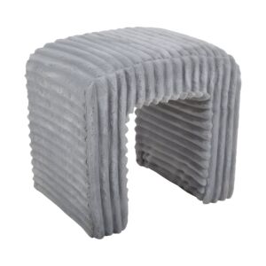 ΣΚΑΜΠΟ ΒΕΛΟΥΔΙΝΟ ΣΕ ΓΚΡΙ ΧΡΩΜΑ 43x35x41εκ. ANKOR 1