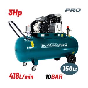 BORMANN Pro BAT5070 Αεροσυμπιεστής Ιμάντα,3Hp,150L,418L/min 1