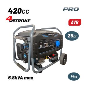 BORMANN Pro BGB6010 Γεννήτρια Βενζίνης Συνεχ. Απόδοση 5000W,420cc,Μίζα & Μπαταρία AVR, Τροχοί 1