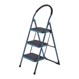 BORMANN Pro BHL6013 Σκαλοκάθισμα Μεταλλικό Heavy Duty, 3 Σκαλιά, Αντιολισθητικά με Αφρώδη Λαβή 1
