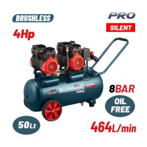 BORMANN BAT5013 Αεροσυμπιεστής Μονομπλόκ,Oil Free,Silent,Brushless,4Hp,50L,464L/min 1