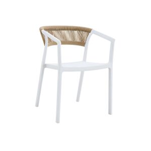 ΚΑΡΕΚΛΑ ΚΗΠΟΥ Elora ΛΕΥΚΟ-ΚΑΦΕ ΧΡΩΜΑ 58x56x75εκ 1